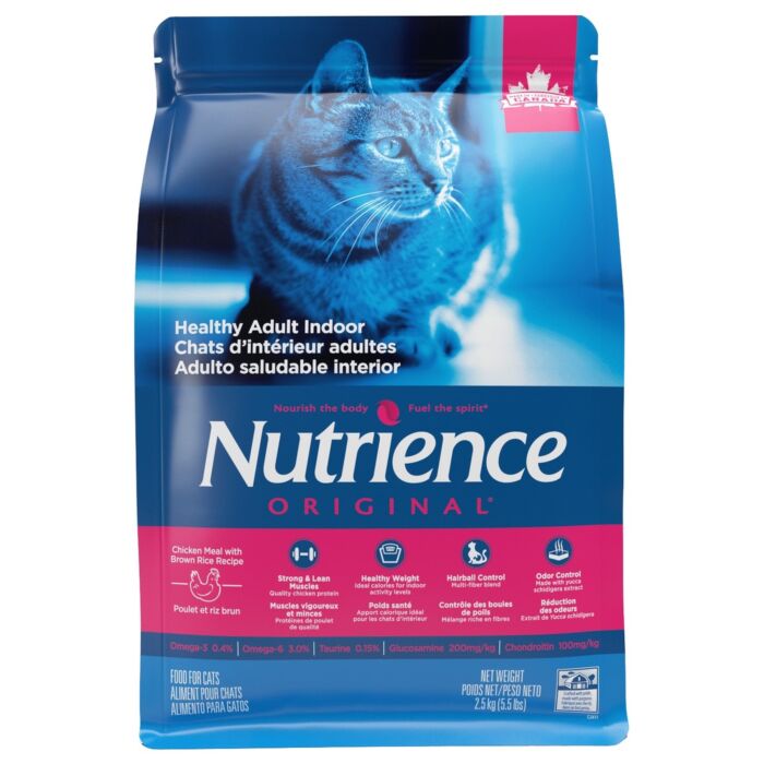 Nutrience 貓乾糧 - 經典系列室内貓 - 雞肉糙米 5.5lb