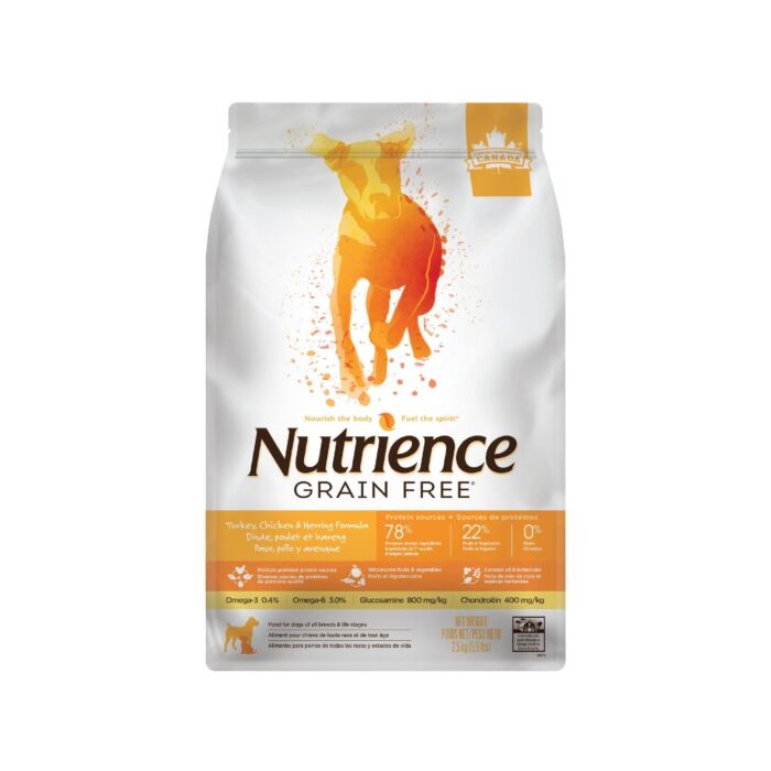 Nutrience Cat Food - Grain Free Turkey Chicken & Herring 5.5lb