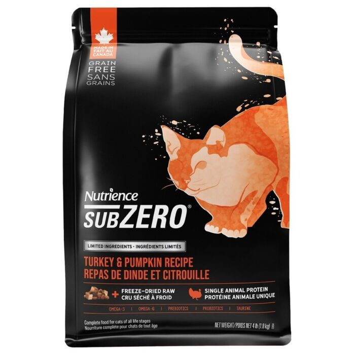Nutrience Cat Food - Subzero LID Grain Free - Turkey & Pumpkin