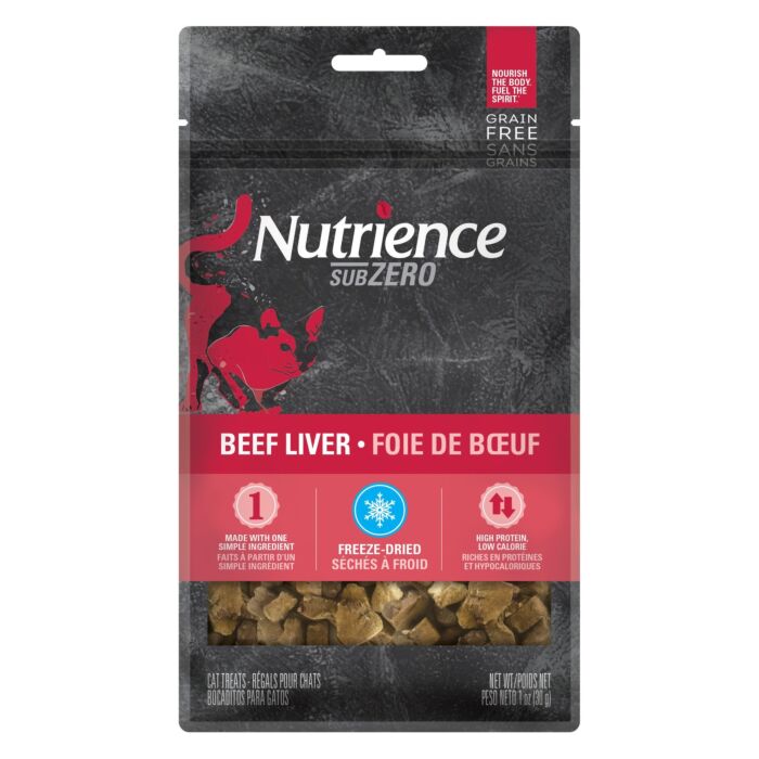 Nutrience 狗小食 - Subzero - 凍乾脫水牛肝 90g
