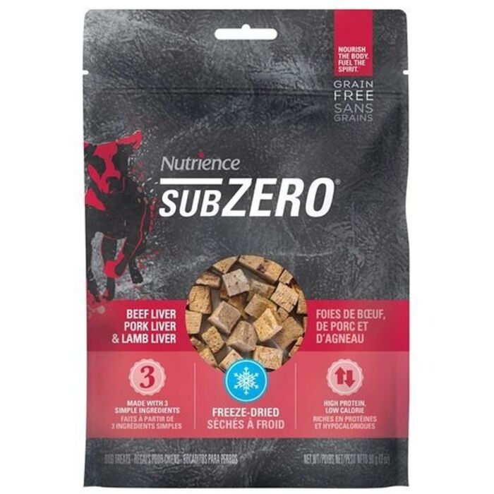 Nutrience 狗小食 - Subzero - 凍乾脫水牛肝 90g