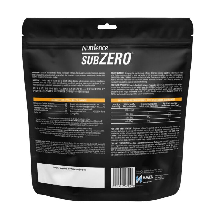 Nutrience Freeze Dried Dog Food - SubZero - Chicken & Sweet Potato 13oz | 369g