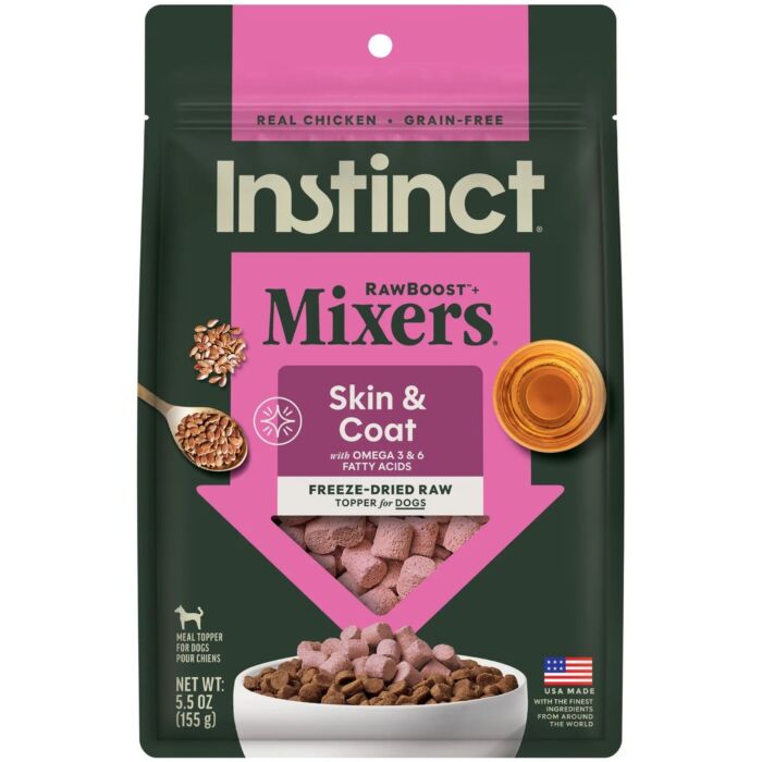 Nature's Variety Instinct Dog Food - Raw Boost Mixers - Skin And Coat Health 5.5oz
