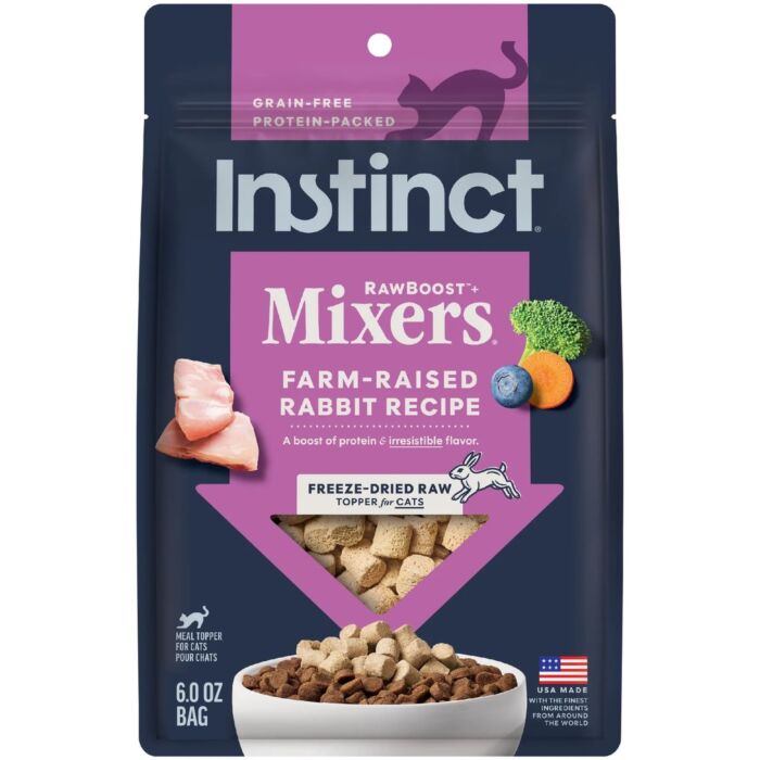 Nature's Variety Instinct Cat Food - Raw Boost Mixers - Grain Free Farm-Raised Rabbit 6oz