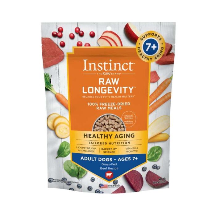 Nature's Variety Instinct Senior Dog Food Age 7+ Raw Longevity Freeze-Dried - Beef 16oz