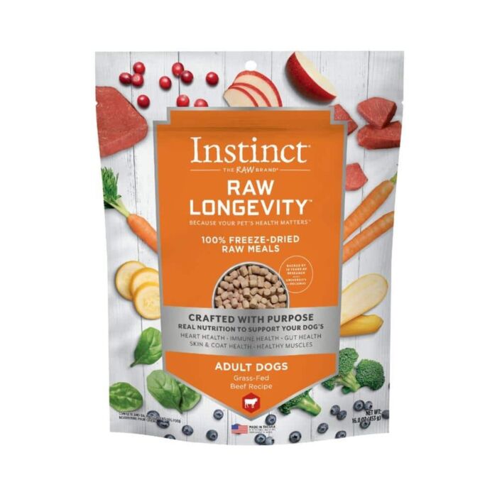 Nature's Variety Instinct 本能狗乾糧 - 凍乾脫水長壽配方 - 生牛肉 9.5oz