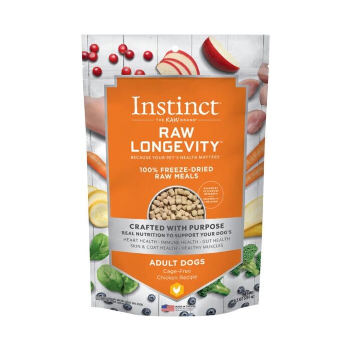 Nature's Variety Instinct Dog Food - Raw Longevity Freeze-Dried - Chicken 9.5oz