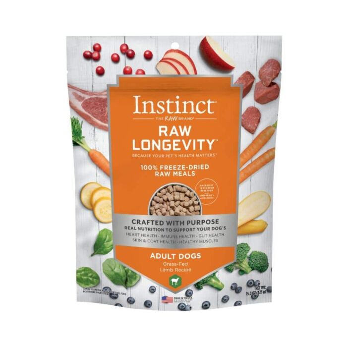 Nature's Variety Instinct 本能狗乾糧 - 凍乾脫水長壽配方 - 生羊肉 9.5oz