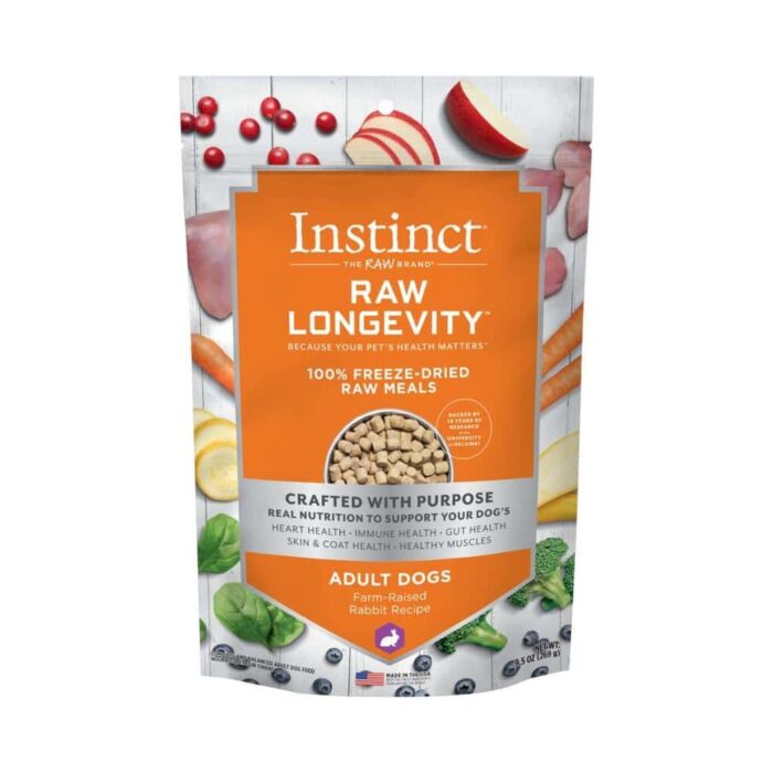 Nature's Variety Instinct 本能狗乾糧 - 凍乾脫水長壽配方 - 生兔肉 9.5oz