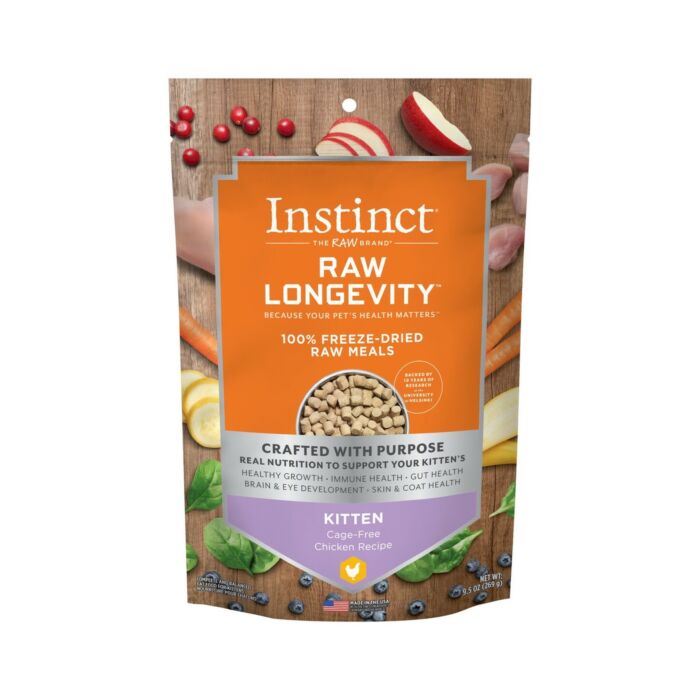 Nature's Variety Instinct Kitten Food - Raw Longevity Freeze-Dried - Chicken 9.5oz