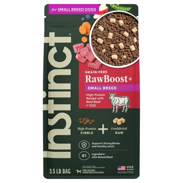 Nature's Variety Instinct Dog Food - Small Breed - Grain Free Raw Boost - Beef