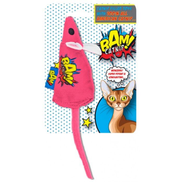 BAM Cat Toy - Super Potent & Long Lasting 100% Filled American Catnip Mouse
