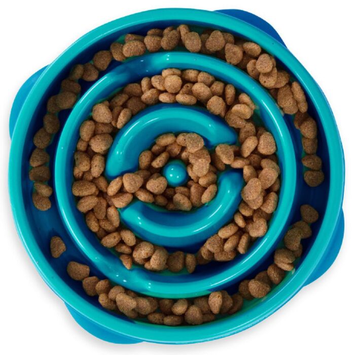 Outward Hound Fun Feeder Slo Bowl - Teal Large