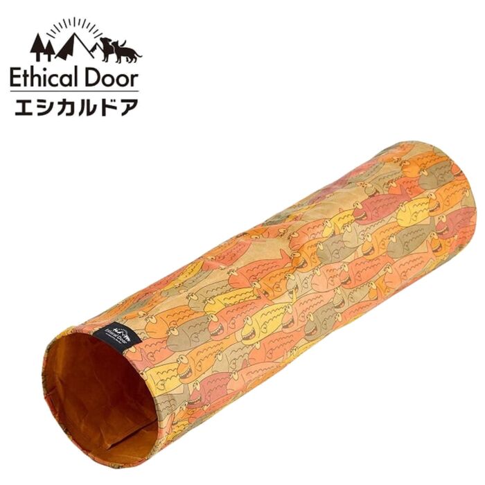 Petio Ethical Door 可洗環保牛皮紙貓隧道 (游魚圖案)