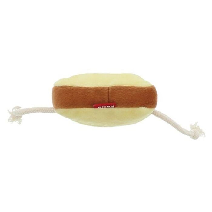 Petio 耐咬麵包屋發聲帶繩狗玩具 (方包)