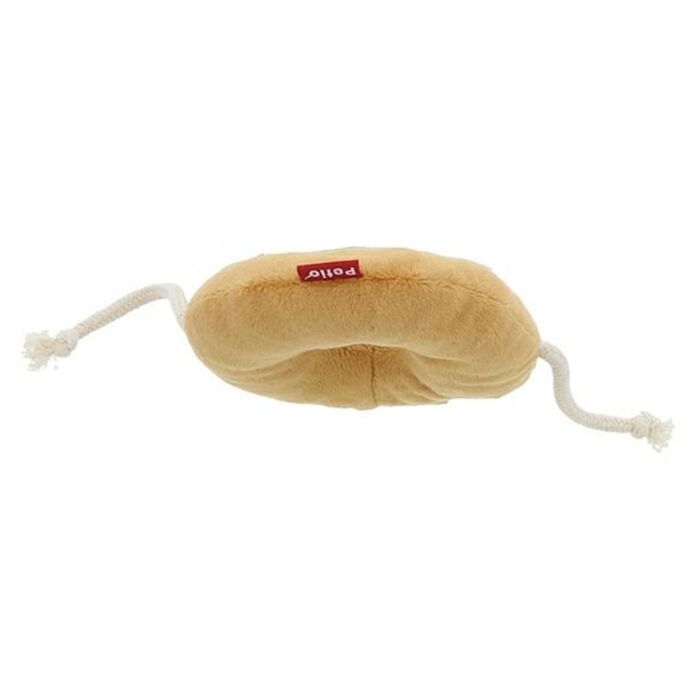 Petio 耐咬麵包屋發聲帶繩狗玩具 (貝果包)