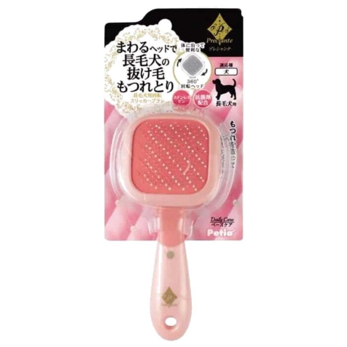 Petio Preciante Revolving Slicker Dog Brush for Long-Haired (W6.3cm)