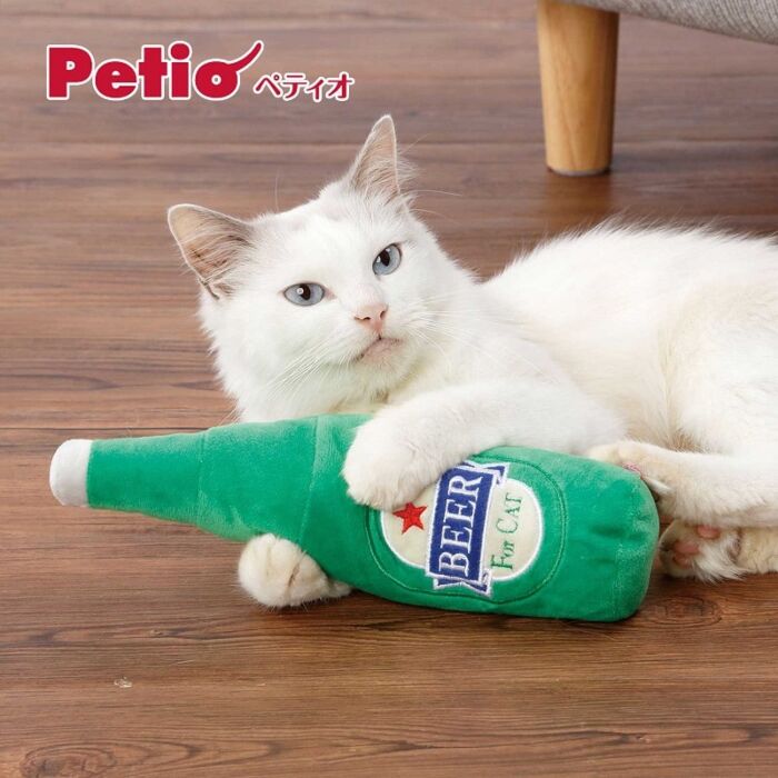Petio 貓貓電動跳舞踢踢公仔 - 含貓薄荷 (啤酒樽形 - USB充電)