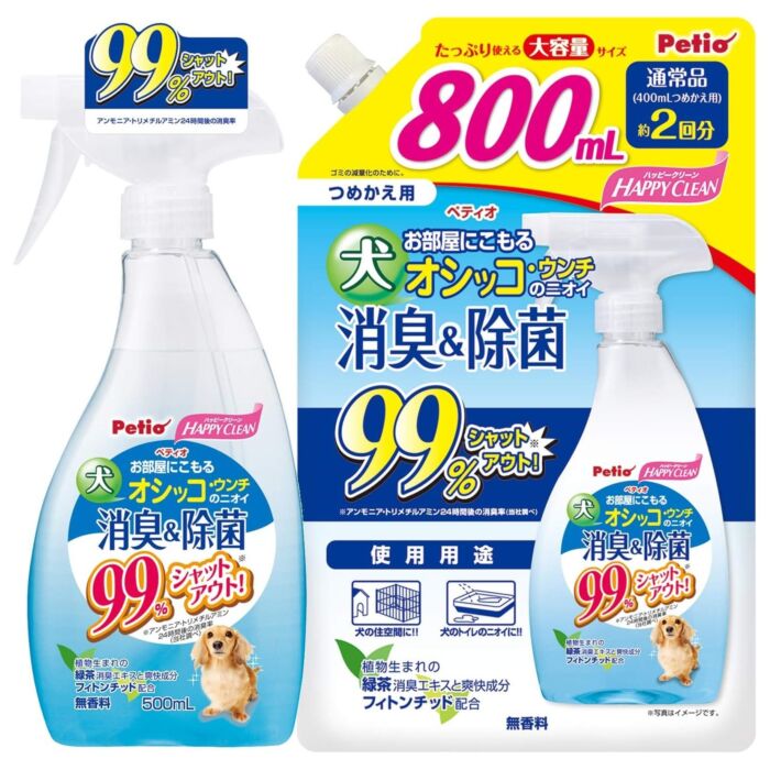 Petio Happy Clean Sterilization & Deodorization Spray for Dog Toilet 400ml (Refill)
