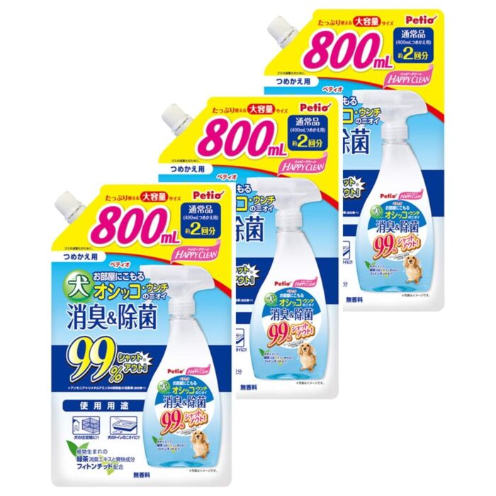 Petio Happy Clean Sterilization & Deodorization Spray for Dog Toilet 400ml (Refill)