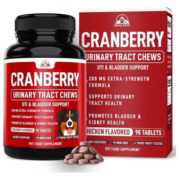 Petzential Cranberry Extract Supplement for Cat & Dog (90 capsules) - EXP 03-11-2026