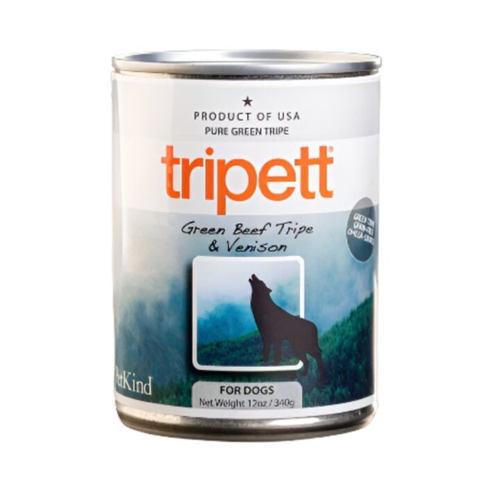PetKind Tripett Grain Free Dog Can - Green Beef Tripe & Venison 6oz