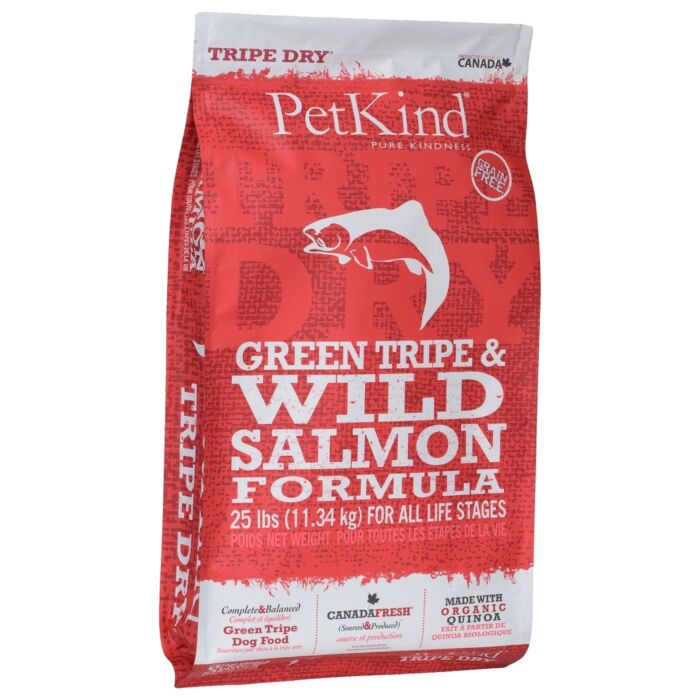PetKind 無穀物狗乾糧 - 三文魚肉及羊草胃配方