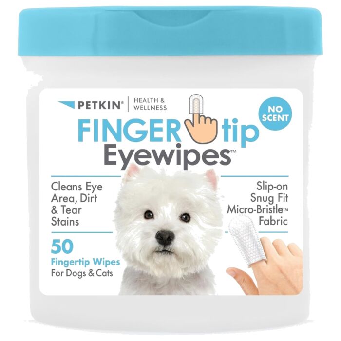 Petkin Fingertip Eye Wipes for Dogs and Cats 50pcs