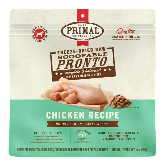 Primal 脫水凍乾狗糧 - 完整均衡雞肉配方 16oz
