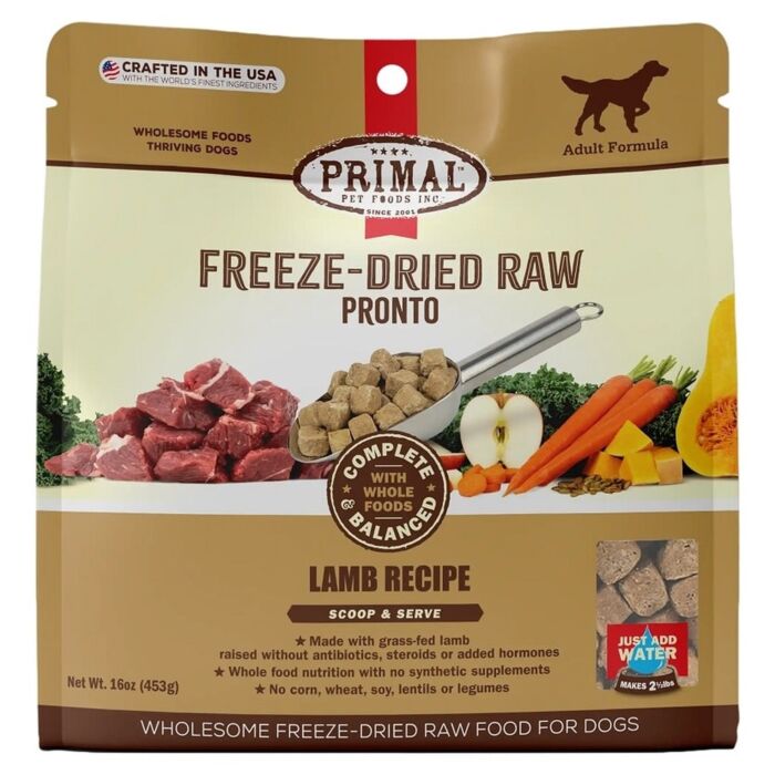 Primal 脫水凍乾狗糧 - 完整均衡羊肉配方 16oz