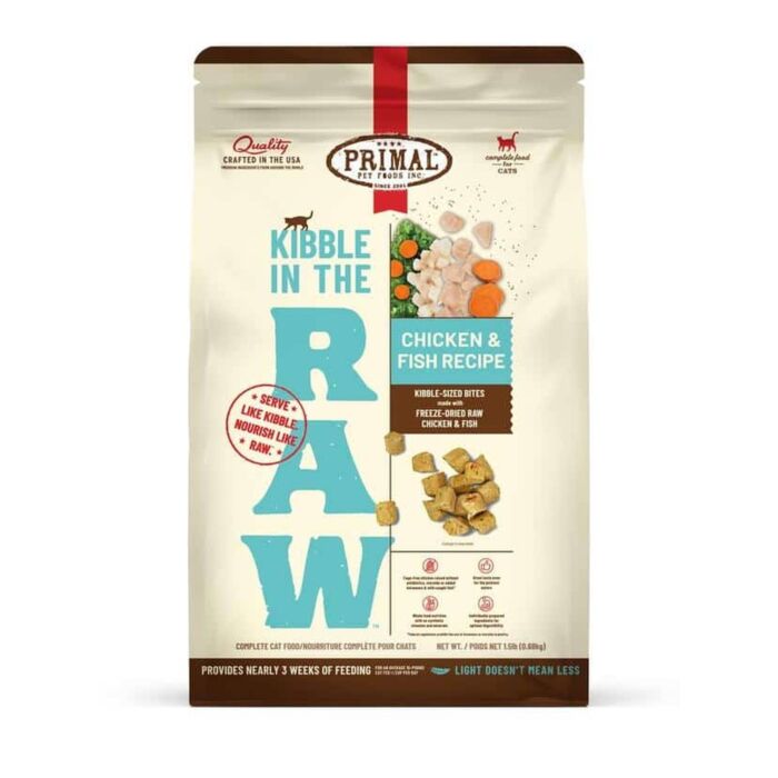 Primal Cat Food - Kibble in the Raw - Freeze-Dried Chicken & Fish