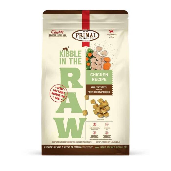 Primal Cat Food - Kibble in the Raw - Freeze-Dried Chicken