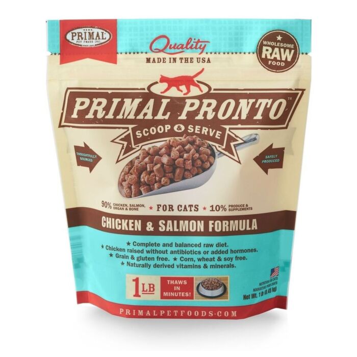 Primal 脫水凍乾雞肉及三文魚貓糧配方