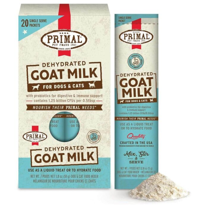 Primal Goat Milk Powder for Dogs & Cats 1.8oz (0.18oz x 10)