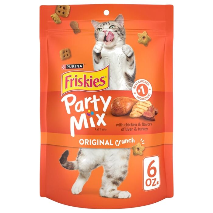 Purina Friskies Cat Treat - Party Mix Original Crunch 6oz