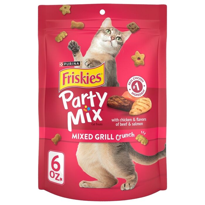 Purina Friskies Cat Treat - Party Mix Mixed Grill Crunch 6oz