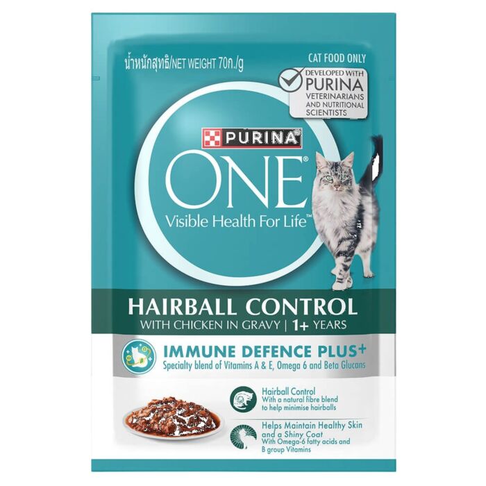 Purina ONE 貓濕糧 - 成貓去毛球配方 (雞肉) 70g