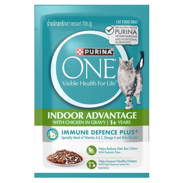 Purina ONE 貓濕糧 - 室內成貓配方 (雞肉) 70g