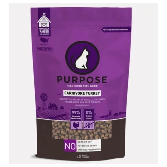 Purpose Freeze Dried Cat Food - Carnivore Turkey 9oz