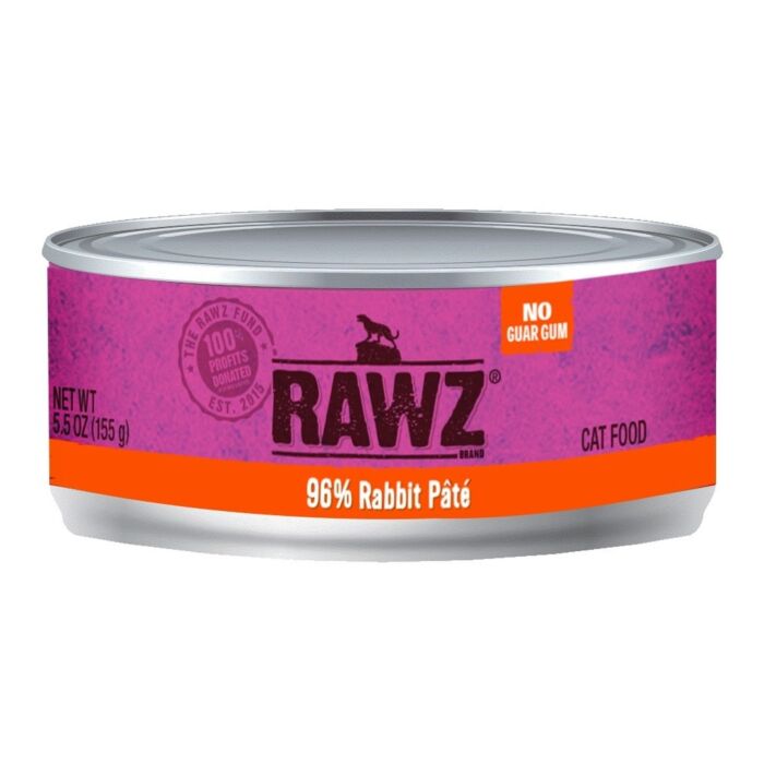 Rawz Cat Canned Food - 96% Rabbit Pate 155g