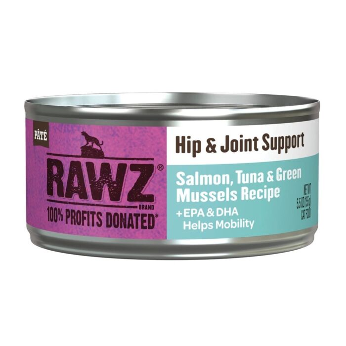 Rawz 全貓罐頭 - 關節保健 - 三文魚吞拿魚&綠唇貽貝 155g