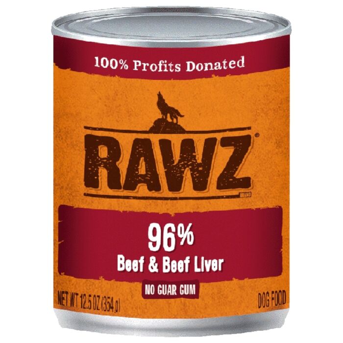 Rawz Dog Canned Food - 96% Beef & Beef Liver 354g