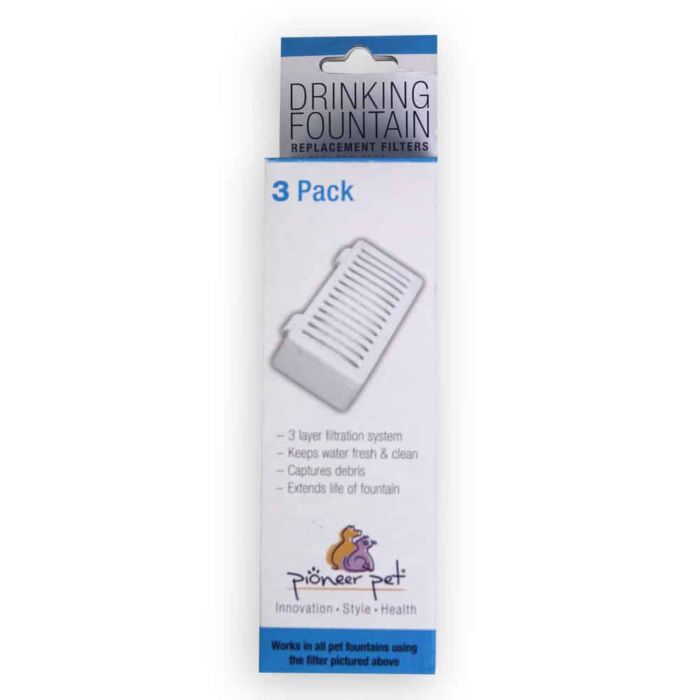Pioneer Pet 3-Pack Replacement Filters for Fountains (7103, 3075)