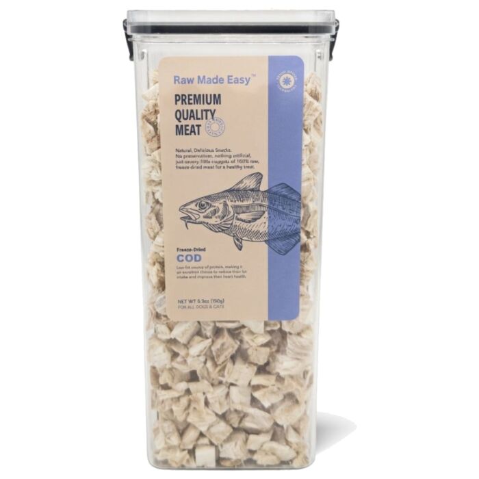 Raw Made Easy Cat & Dog Treat - Freeze-Dried Cod Cubes 150g