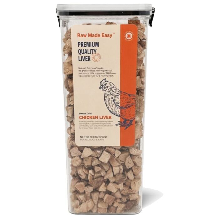 Raw Made Easy Cat & Dog Treat - Freeze-Dried Chicken Liver Cubes 300g