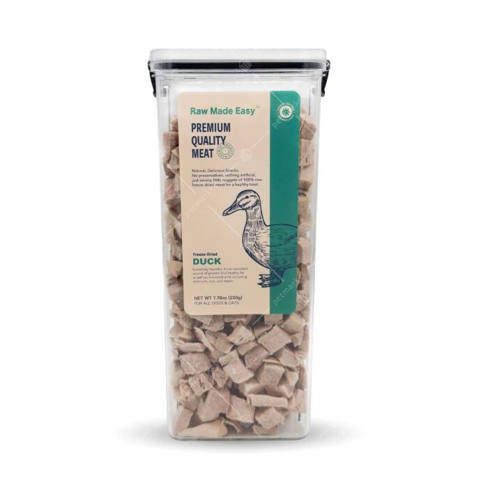 Raw Made Easy Cat & Dog Treat - Freeze-Dried Duck Meat Cubes 220g
