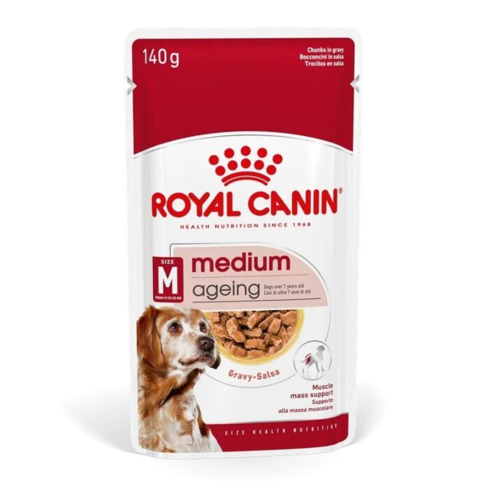 Royal Canin法國皇家老狗濕糧 - 中型老犬7+營養主食濕糧 (肉汁) 140g
