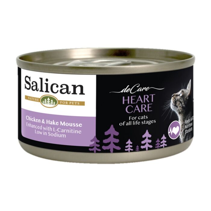 Salican Cat Can - Chicken & Hake Mousse (Heart Care) 80g