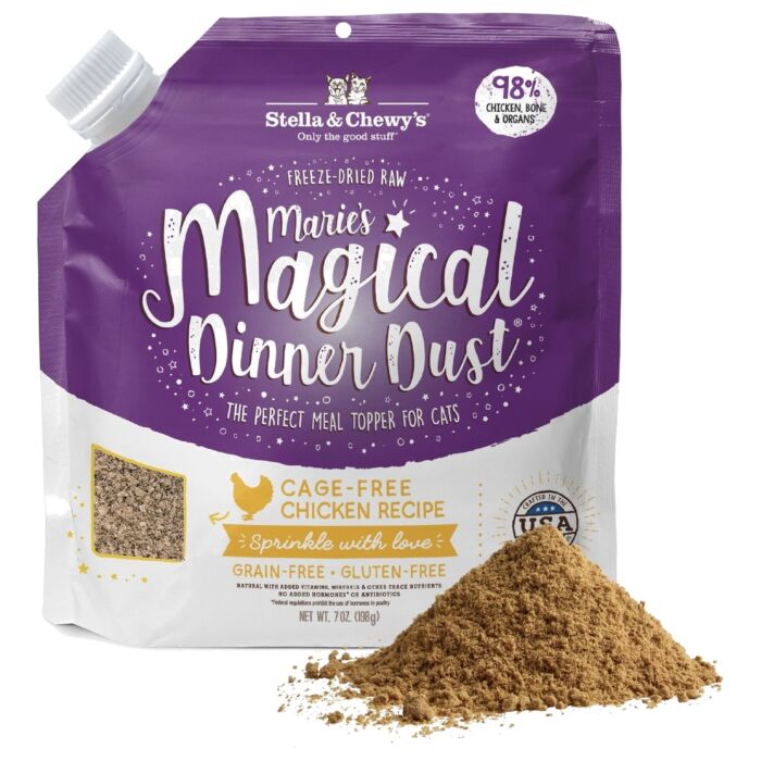 Stella & Chewys Cat Food - Magical Dinner Dust - Freeze Dried Cage-Free Chicken 7oz