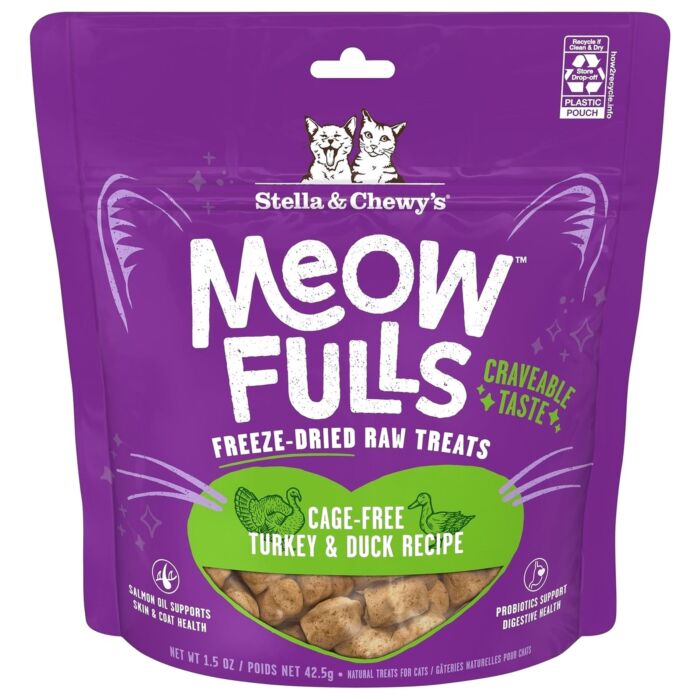 Stella & Chewys Cat Treat - MeowFulls - Freeze Dried Turkey & Duck 1.5oz